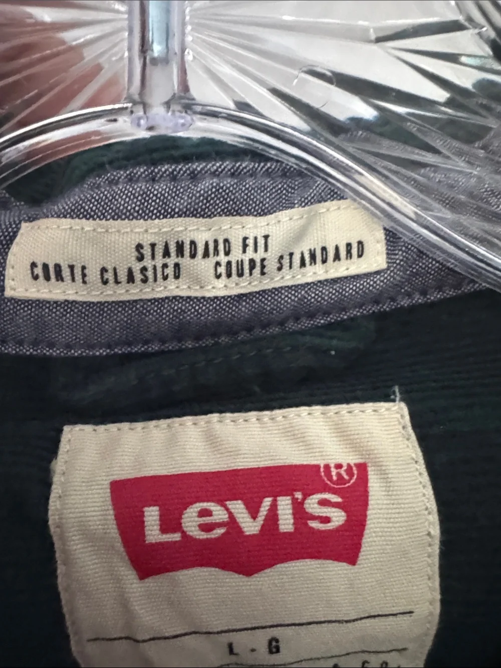 Levis corduroy button